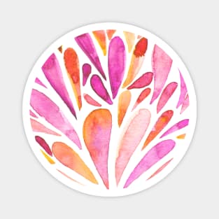 Watercolor artistic drops - orange and pink Magnet